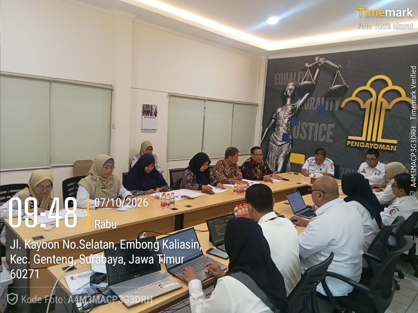 Harmonisasi di Kantor Wilayah Kementerian Hukum Provinsi Jawa Timur.